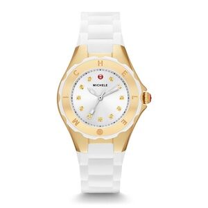 Michele Tahitian Jelly Bean White Dial Ladies Sports Watch (Used)